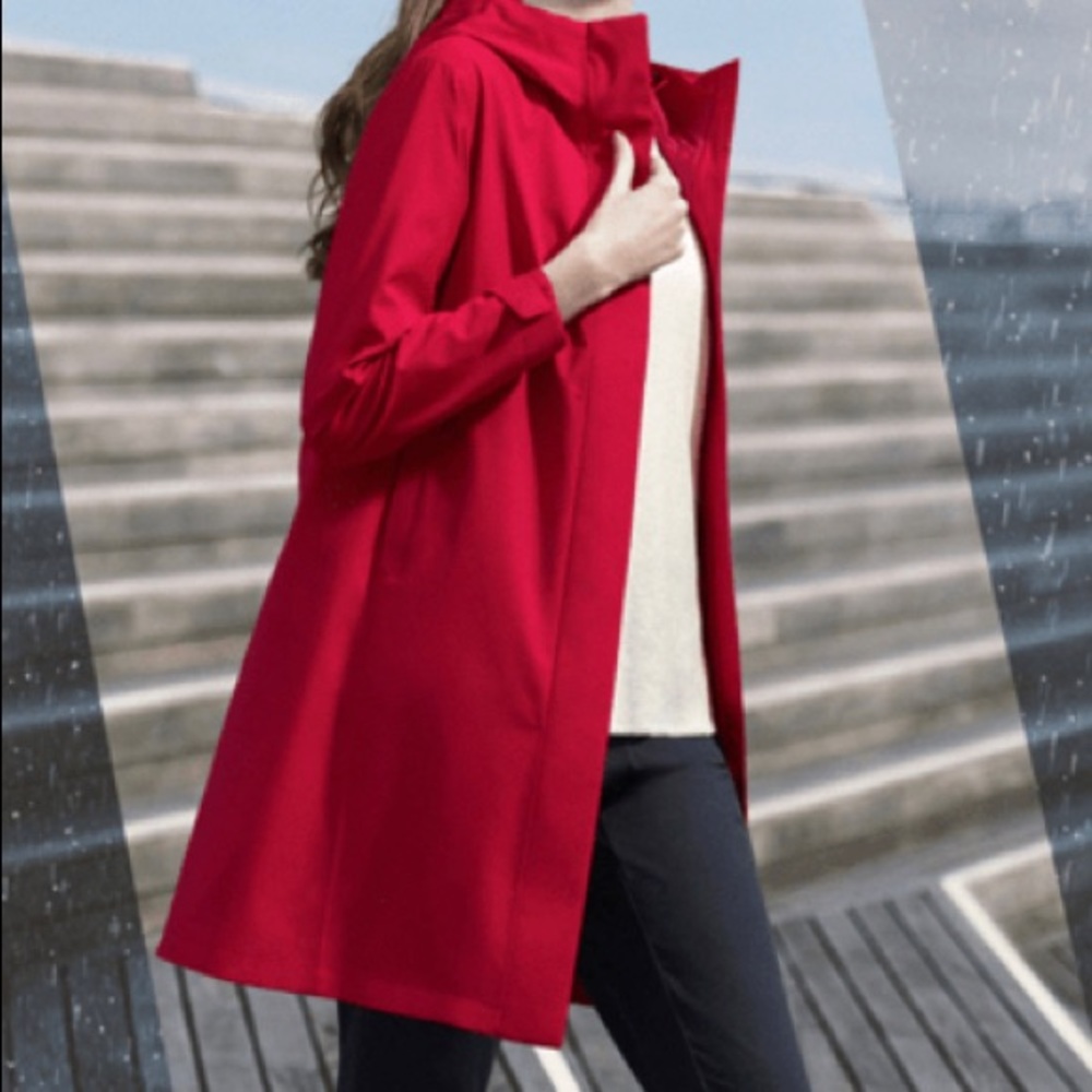 Red Uniqlo jacket